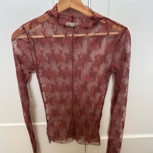 Lady Lux Lace Sheer Layering Top